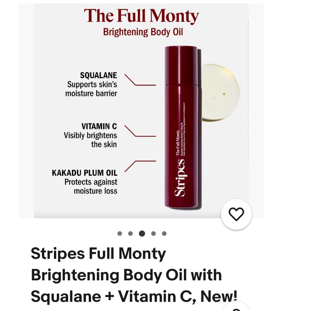 Stripes The Full Monty Brightening Body Oil with Vitamin C - Red e110 ml/ 3.7fl